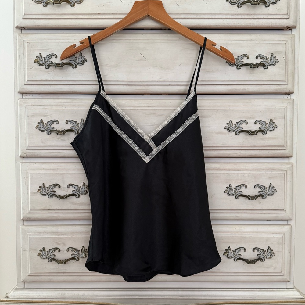 Victoria's Secret Black Camisole with Silver Trim